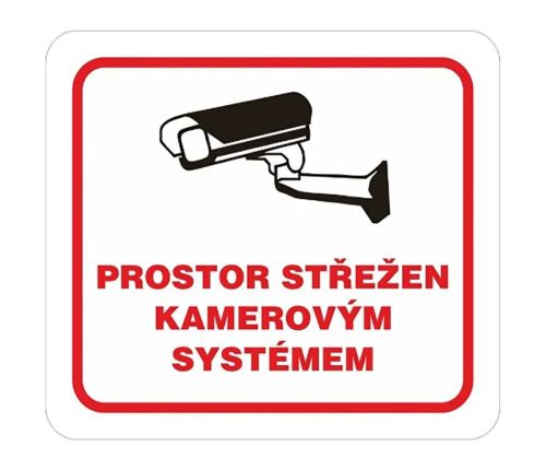 Tabulka - PROSTOR STEEN KAMEROVM SYSTMEM 100x90mm samolepic
