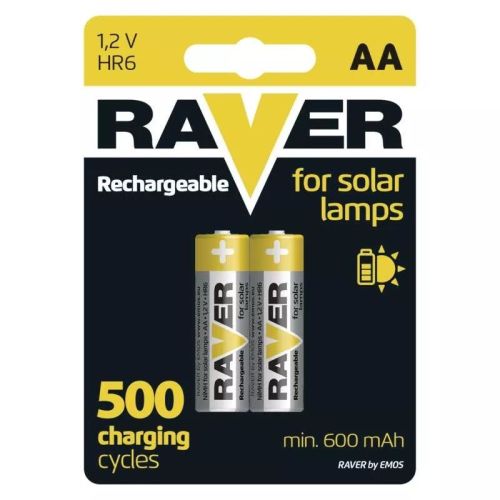 Nabíjecí baterie do solárních lamp RAVER AA (HR6) 600 mAh (cena za 1ks)