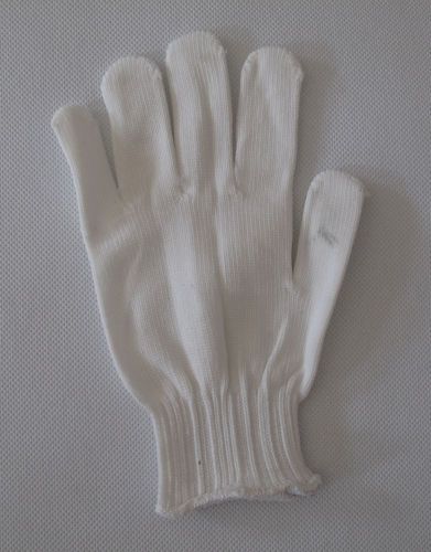 Pletené bezešvé rukavice s pružnou manžetou z kadeřeného nylonu